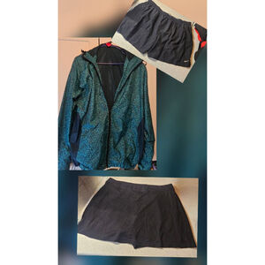 3 Piece Bundle Nike Windbreaker, Nike Dri Fit Shorts and Reebok Skort Bundle XL